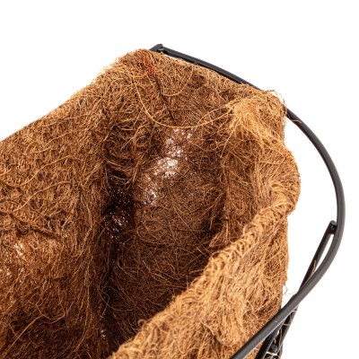 Пристенное кашпо с декором, 74 х 20 см, с кокосовой корзиной Palisad Пристенное кашпо с декором, 74 х 20 см, с кокосовой корзиной Palisad