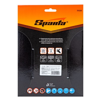 Диск алмазный, отрезной Turbo, 180 х 22.2 мм, сухая резка Sparta Диск алмазный, отрезной Turbo, 180 х 22.2 мм, сухая резка Sparta