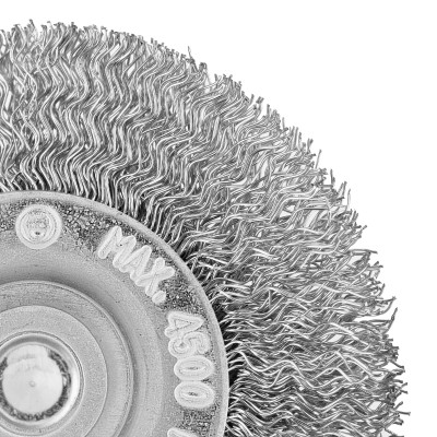 Щетка для дрели, 60 мм, плоская со шпилькой, витая проволока Сибртех Щетка для дрели, 60 мм, плоская со шпилькой, витая проволока Сибртех