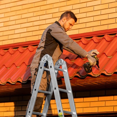 Лестница шарнирная алюминиевая, 4 х 5 ступеней, Сибртех Лестница шарнирная алюминиевая, 4 х 5 ступеней, Сибртех