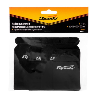 Набор шпателей японских пластмассовых, 50-75-100-120 мм, 4 шт, Sparta Набор шпателей японских пластмассовых, 50-75-100-120 мм, 4 шт, Sparta
