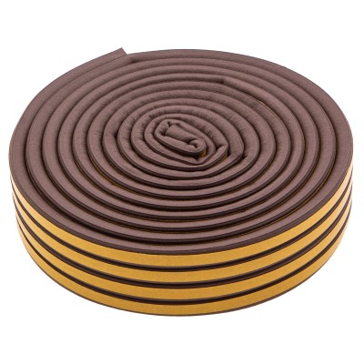 Уплотнитель резиновый, 12 м, профиль "D", коричневый Сибртех Уплотнитель резиновый, 12 м, профиль "D", коричневый Сибртех