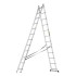 Лестница, 2 х 12 ступеней, алюминиевая, двухсекционная, Сибртех Лестница, 2 х 12 ступеней, алюминиевая, двухсекционная, Сибртех