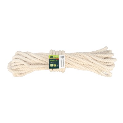 Веревка х/б, D 10 мм, L 11 м, крученая, 211 кгс Сибртех Веревка х/б, D 10 мм, L 11 м, крученая, 211 кгс Сибртех