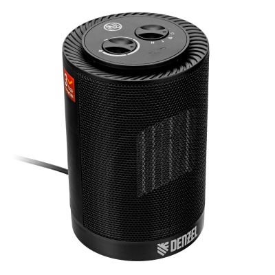 Тепловентилятор керамический DTFC-1200S, вращение, 3 реж., вент., нагрев 600/1200 Вт Denzel Тепловентилятор керамический DTFC-1200S, вращение, 3 реж., вент., нагрев 600/1200 Вт Denzel