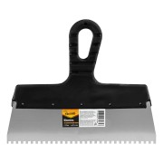 Шпатель из нержавеющей стали, 250 мм, зуб 4 х 4 мм, пластмассовая ручка Sparta