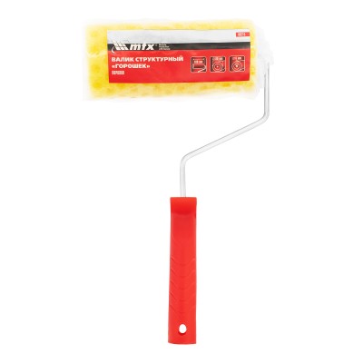 Валик "Структурный" поролоновый с ручкой, "горошек", 180 мм, D 80 мм, D ручки 6 мм MTX Валик "Структурный" поролоновый с ручкой, "горошек", 180 мм, D 80 мм, D ручки 6 мм MTX