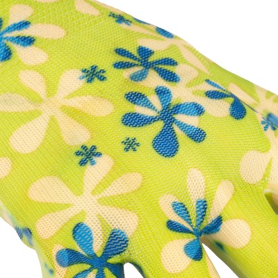 Перчатки садовые из полиэстера с нитрильным обливом, зеленые, M Palisad Перчатки садовые из полиэстера с нитрильным обливом, зеленые, M Palisad