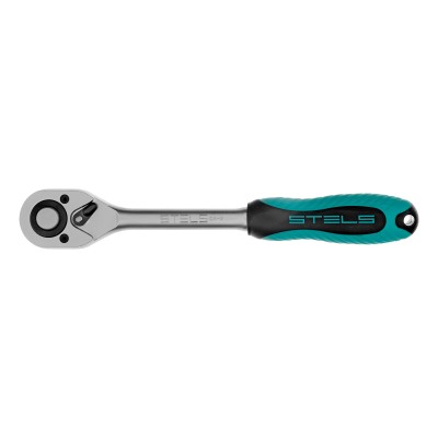Ключ-трещотка 1/2", CrV, 72 зуба, с быстрым сбросом, матовый хром Stels Ключ-трещотка 1/2", CrV, 72 зуба, с быстрым сбросом, матовый хром Stels