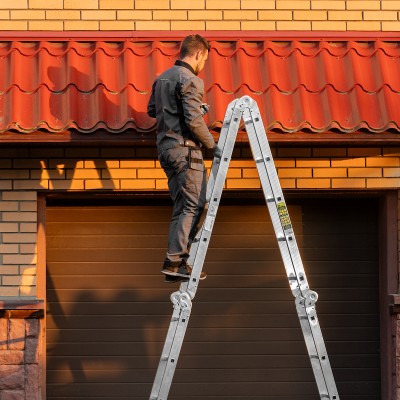 Лестница шарнирная алюминиевая, 4 х 5 ступеней, Сибртех Лестница шарнирная алюминиевая, 4 х 5 ступеней, Сибртех