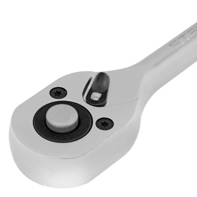 Ключ-трещотка 1/2", CrV, 72 зуба, с быстрым сбросом, матовый хром Stels Ключ-трещотка 1/2", CrV, 72 зуба, с быстрым сбросом, матовый хром Stels