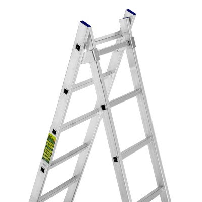 Лестница, 2 х 12 ступеней, алюминиевая, двухсекционная, Сибртех Лестница, 2 х 12 ступеней, алюминиевая, двухсекционная, Сибртех