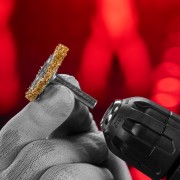 Щетка для дрели, 40 мм, плоская со шпилькой, латунированная витая проволока Matrix