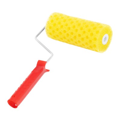 Валик "Структурный" поролоновый с ручкой, "горошек", 180 мм, D 80 мм, D ручки 6 мм MTX Валик "Структурный" поролоновый с ручкой, "горошек", 180 мм, D 80 мм, D ручки 6 мм MTX