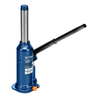 Домкрат гидравлический бутылочный, 3 т, h подъема 188-363 мм, в пластиковом кейсе Stels Домкрат гидравлический бутылочный, 3 т, h подъема 188-363 мм, в пластиковом кейсе Stels