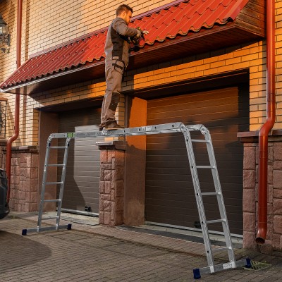 Лестница шарнирная алюминиевая, 4 х 5 ступеней, Сибртех Лестница шарнирная алюминиевая, 4 х 5 ступеней, Сибртех