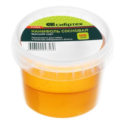 Канифоль сосновая, банка 100 г, ГОСТ 19113-84 Сибртех Канифоль сосновая, банка 100 г, ГОСТ 19113-84 Сибртех