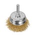 Щетка для дрели, 50 мм, "чашка" со шпилькой, латунированная витая проволока Matrix Щетка для дрели, 50 мм, "чашка" со шпилькой, латунированная витая проволока Matrix
