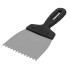 Шпатель из нержавеющей стали, 100 мм, зуб 4 х 4 мм, пластмассовая ручка Сибртех Шпатель из нержавеющей стали, 100 мм, зуб 4 х 4 мм, пластмассовая ручка Сибртех