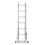 Лестница, 2 х 7 ступеней, алюминиевая, двухсекционная, Сибртех