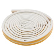 Уплотнитель резиновый, 6 м, профиль "D", белый Сибртех