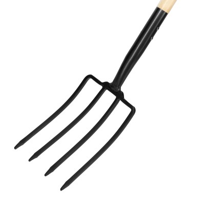 Вилы 4-рогие, огородные, кованые, 195х295х1165 мм, деревянный лакированный черенок Palisad Вилы 4-рогие, огородные, кованые, 195х295х1165 мм, деревянный лакированный черенок Palisad