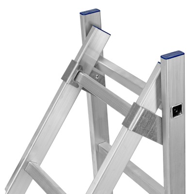 Лестница, 2 х 7 ступеней, алюминиевая, двухсекционная, Сибртех Лестница, 2 х 7 ступеней, алюминиевая, двухсекционная, Сибртех