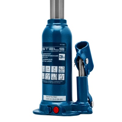 Домкрат гидравлический бутылочный, 3 т, h подъема 188-363 мм Stels Домкрат гидравлический бутылочный, 3 т, h подъема 188-363 мм Stels