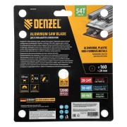 Пильный диск по алюминию ф160 х 20 мм, 54 зубьев Denzel
