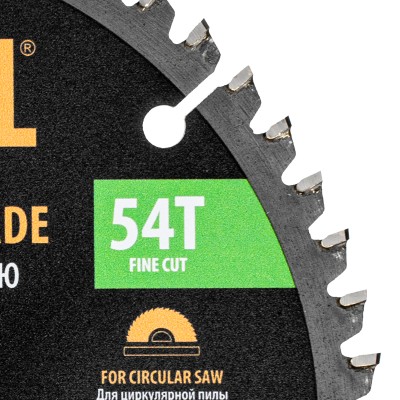 Пильный диск по алюминию ф160 х 20 мм, 54 зубьев Denzel Пильный диск по алюминию ф160 х 20 мм, 54 зубьев Denzel