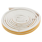 Уплотнитель резиновый, 6 м, профиль "D", белый Сибртех