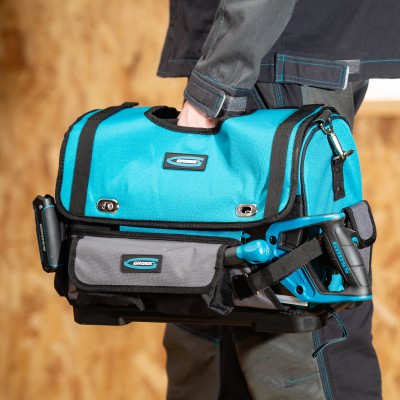 Переноска для инструмента, 400х225х300мм, пластиковое дно, наплечный ремень Gross Переноска для инструмента, 400х225х300мм, пластиковое дно, наплечный ремень Gross