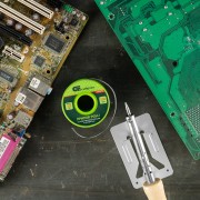 Припой с канифолью, D 1.5 мм, 100 г, POS61, на пластмассовой катушке Сибртех