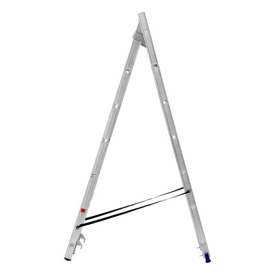 Лестница, 2 х 7 ступеней, алюминиевая, двухсекционная, Сибртех Лестница, 2 х 7 ступеней, алюминиевая, двухсекционная, Сибртех