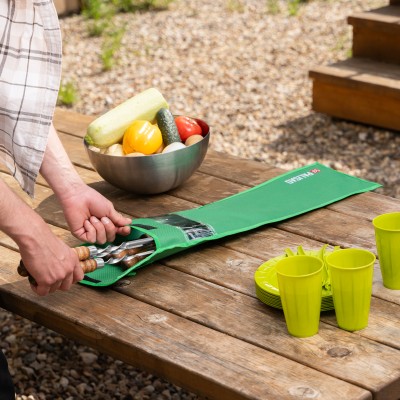 Набор шампуров угловых, 650 мм, с деревянной рукояткой, в чехле, 6 шт., Camping// Palisad Набор шампуров угловых, 650 мм, с деревянной рукояткой, в чехле, 6 шт., Camping// Palisad