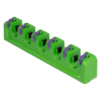 Пластиковый настенный держатель для садово - огородного инструмента, 5 ячеек, 6 крюков, Palisad Пластиковый настенный держатель для садово - огородного инструмента, 5 ячеек, 6 крюков, Palisad