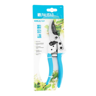 Секатор прямого реза, 210 мм, металлические рукоятки в ПВХ - оболочке, Luxe, Palisad Секатор прямого реза, 210 мм, металлические рукоятки в ПВХ - оболочке, Luxe, Palisad