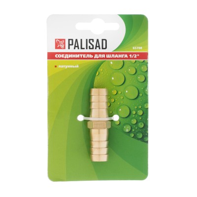 Соединитель для шланга 1/2", латунный Palisad Соединитель для шланга 1/2", латунный Palisad