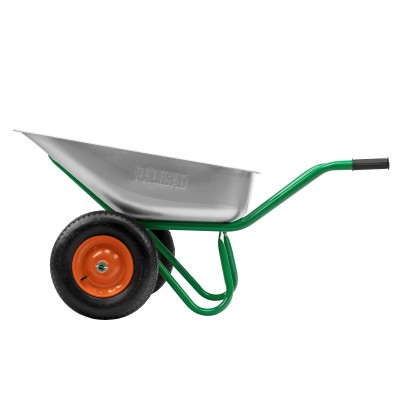 Тачка садово-строительная, 2-х колесная, усиленная, грузоподъемность 320 кг, объем 90 л Palisad Тачка садово-строительная, 2-х колесная, усиленная, грузоподъемность 320 кг, объем 90 л Palisad