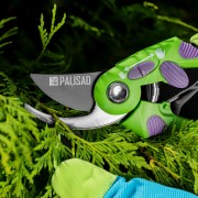 Секатор прямого реза, 215 мм, регулировка захвата, двухкомпонентные рукоятки, Palisad