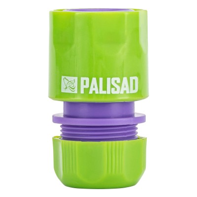 Соединитель пластмассовый, быстросъемный для шланга 1/2 Palisad Соединитель пластмассовый, быстросъемный для шланга 1/2 Palisad
