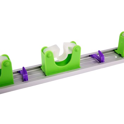 Алюминиевый настенный держатель для садово - огородного инструмента, 3 ячейки, 3 крюка, Palisad Алюминиевый настенный держатель для садово - огородного инструмента, 3 ячейки, 3 крюка, Palisad