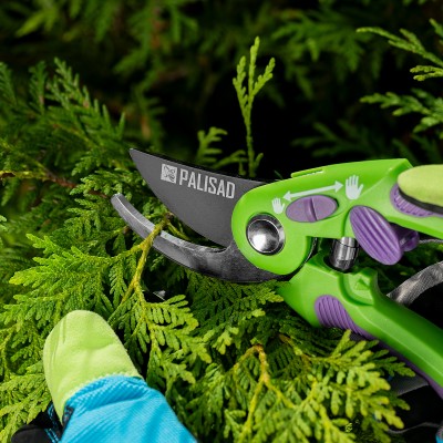 Секатор прямого реза, 215 мм, регулировка захвата, двухкомпонентные рукоятки, Palisad Секатор прямого реза, 215 мм, регулировка захвата, двухкомпонентные рукоятки, Palisad