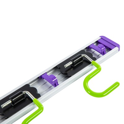 Алюминиевый настенный держатель для садового инструмента, 4 крюка, Palisad Алюминиевый настенный держатель для садового инструмента, 4 крюка, Palisad