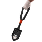 Лопата походная, 150х205х253 - 590 мм, пластик. рукоятка, складная в чехле, Stels