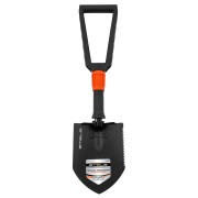 Лопата походная, 150х205х253 - 590 мм, пластик. рукоятка, складная в чехле, Stels