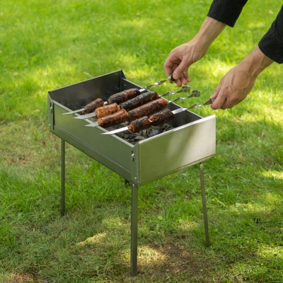 Мангал-дипломат в сумке 410 x 280 x 125, 1.5 мм, 6 шампуров в комплекте, Camping Palisad Мангал-дипломат в сумке 410 x 280 x 125, 1.5 мм, 6 шампуров в комплекте, Camping Palisad