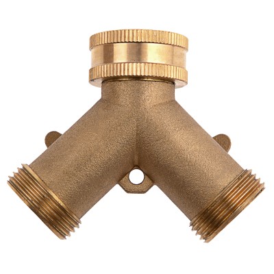 Разветвитель двухканальный, регулируемый, внешняя и внутренняя резьба 3/4, латунный Palisad Разветвитель двухканальный, регулируемый, внешняя и внутренняя резьба 3/4, латунный Palisad