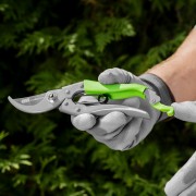 Секатор прямого реза, 200 мм, металлические рукоятки, верхняя в ПВХ - оболочке, Сибртех