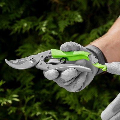 Секатор прямого реза, 200 мм, металлические рукоятки, верхняя в ПВХ - оболочке, Сибртех Секатор прямого реза, 200 мм, металлические рукоятки, верхняя в ПВХ - оболочке, Сибртех